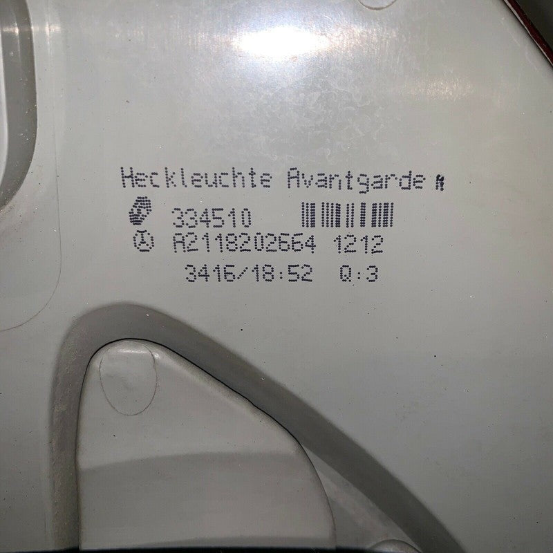 A2118202664 MERCEDES BENZ E350 E550 TAIL LIGHT RIGHT PASSENGER SIDE 2007 2008 2009 LED OEM