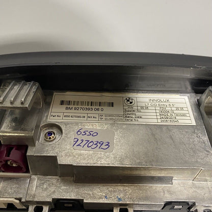 65509270393-06 BMW 330 CENTRAL INFORMATION DISPLAY SCREEN 6.5” 430 2016 2017 2018 OEM 