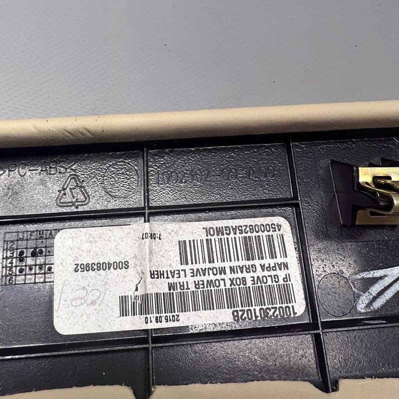 1002302-00-A TESLA MODEL S GLOVE BOX LOWER TRIM 2016 2017 2018 2019 2020 OEM 1002302-00-A