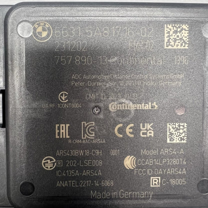 5A81716 BMW 440 M4 FRONT DISTANCE RADAR SENSOR 2021 2022 2023 2024 OEM 5A81716