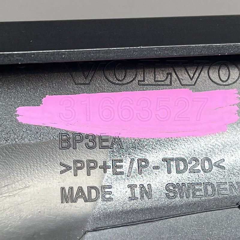 31663527 VOLVO X90 FRONT BUMPER LOWER VALANCE 2016 17 18 19 20 21 2022 OEM 31663527