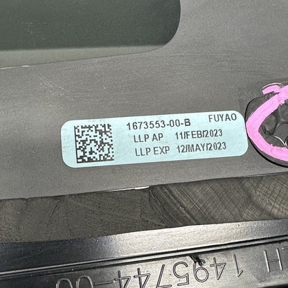 1673553-00-B TESLA MODEL Y QUARTER GLASS LEFT DRIVER 2020 2021 2022 2023 OEM 1673553-00-B
