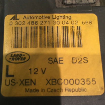 XBC000355 RANGE ROVER HSE HEADLIGHT LEFT DRIVER SIDE 2003 2004 2005 XENON (HID) OEM