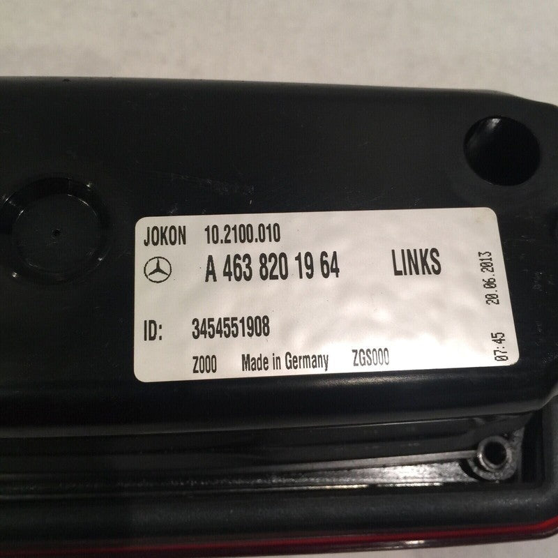 A4638201964 MERCEDES BENZ G500 TAIL LIGHT RIGHT SIDE 2010 11 12 13 14 15 2016 A4638201964