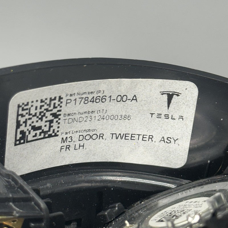 1784661-00-A TESLA MODEL 3 DOOR SPEAKER LEFT FRONT 2017 18 19 20 21 22 2023 OEM 1784661-00-A