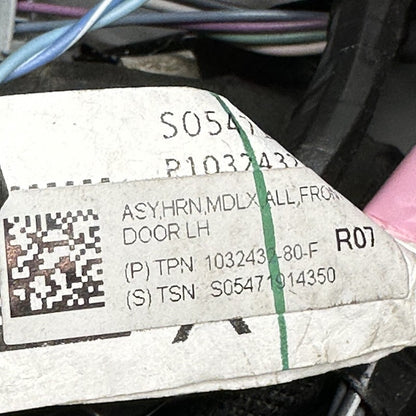 1032432-80-F TESLA MODEL X DOOR WIRE HARNESS LEFT FRONT 2017 2018 2019 2020 OEM 1032432-80-F