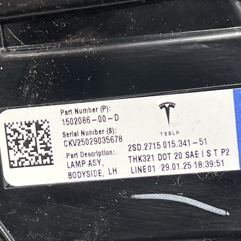 1502086-00-D TESLA MODEL Y TAIL LIGHT LEFT DRIVER 2020 2021 2022 2023 2024 LED 1502086-00-D