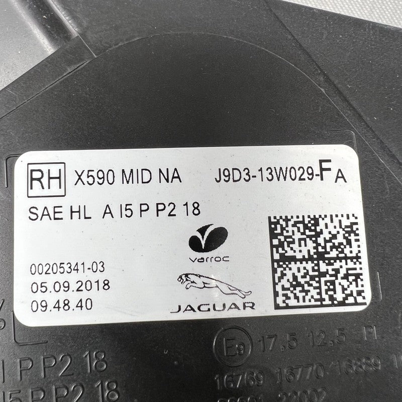J9D3-13W029-FA JAGUAR I-PACE HEADLIGHT RIGHT PASSENGER LED 2019 2020 2021 2022 OEM 