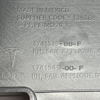 1741539-00-F TESLA CYBERTRUCK BEDSIDE SAIL APPLIQUE RIGHT 2023 2024 OEM 1741539-00-F