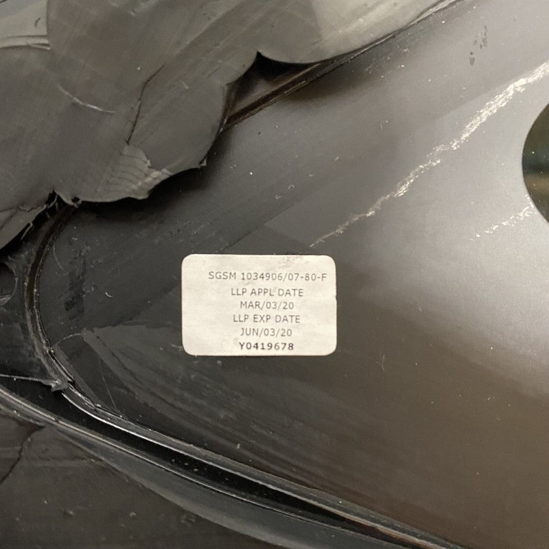 1034906-80-F TESLA MODEL X QUARTER GLASS LEFT REAR 1034906-80-F 2016 2017 2018 2019 2020 OEM