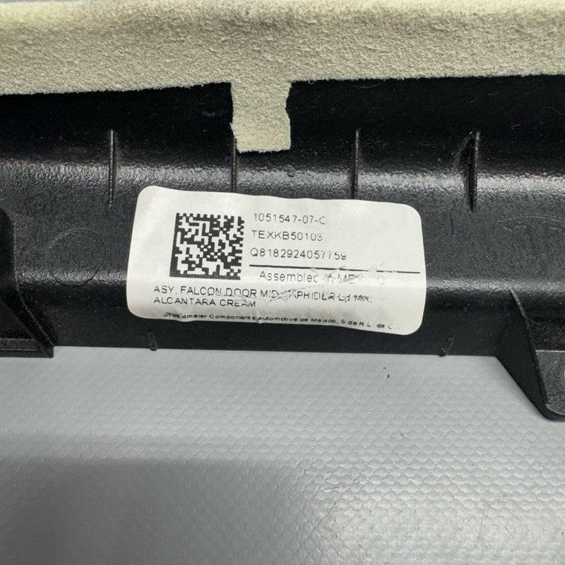 1051547-07-C TESLA MODEL X FALCON DOOR MID GAP HIDER LEFT REAR 2016 2017 2018 2019 2020 OEM