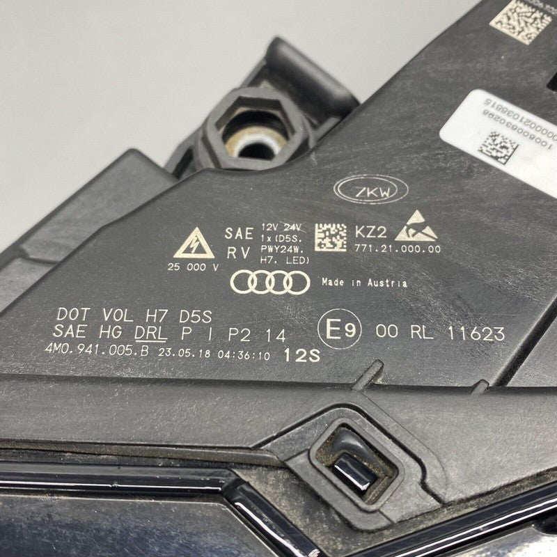 AUDI Q7 HEADLIGHT LEFT DRIVER 4M0941005B 2017 2018 2019 2020 XENON OEM