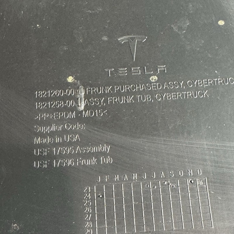 1821260-00-D TESLA CYBERTRUCK FRUNK 2024 2025 OEM 1821260-00-D