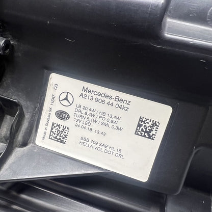 A2139064404 MERCEDES BENZ E300 HEADLIGHT RIGHT PASSENGER 2017 2018 2019 2020 LED A2139064404