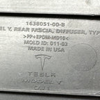 1638051-00-B TESLA MODEL Y REAR BUMPER LOWER SPLASH SHIELD 2020 2021 2022 2023 OEM 