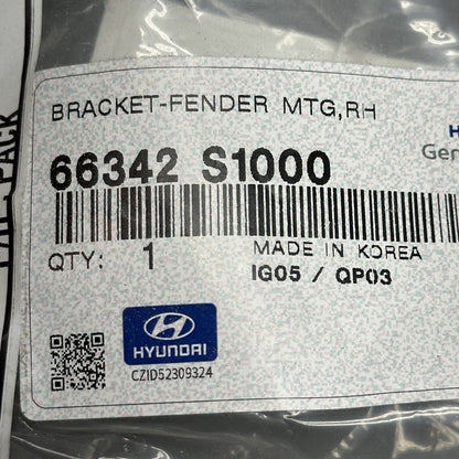 66342-S1000 HYUNDAI SANTA FE FENDER BUMPER BRACKET RIGHT 2019 2020 OEM 66342-S1000