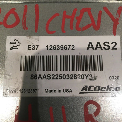 12639672 CHEVY H H R ENGINE CONTROL MODULE 2007 2008 2009 2010 2011 OEM