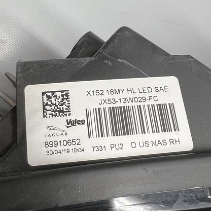 JX53-13W029-FC JAGUAR F-TYPE HEADLIGHT RIGHT PASSENGER LED 2018 2019 2020 OEM JX53-13W029-FC 