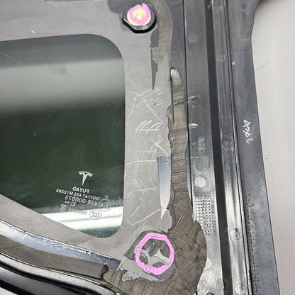 1495740-99-H TESLA MODEL Y QUARTER GLASS LEFT DRIVER 2020 2021 2022 2023 OEM 1495740-99-H
