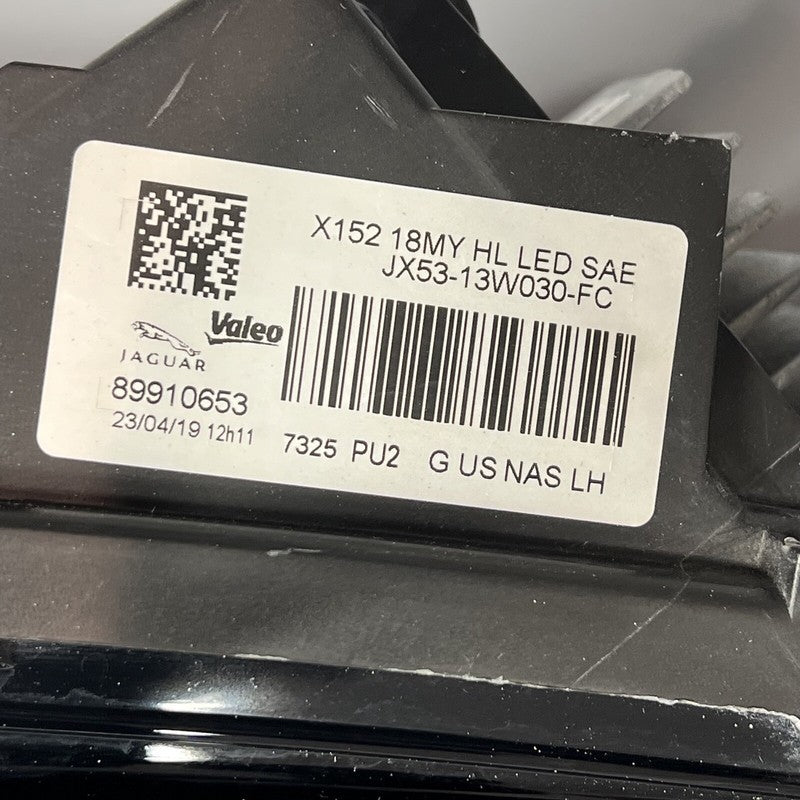 JX53-13W030-FC JAGUAR F-TYPE HEADLIGHT LEFT DRIVER LED 2018 2019 2020 OEM JX53-13W030-F