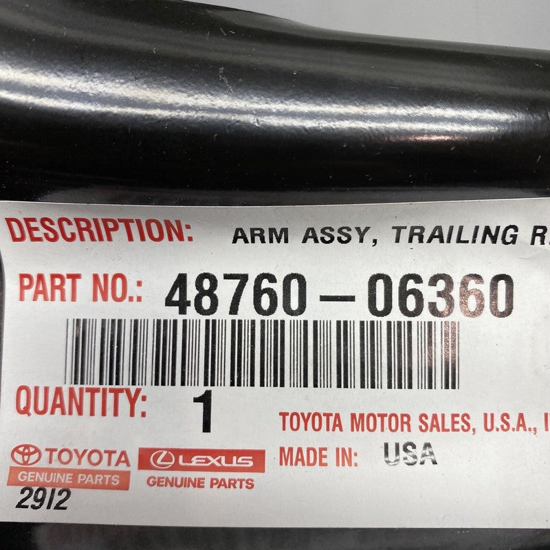 48760-06360 LEXUS ES350 ES300H ARM ASSEMBLY RIGHT 48760-06360 2019 2020 2021 OEM
