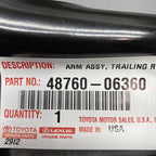 48760-06360 LEXUS ES350 ES300H ARM ASSEMBLY RIGHT 48760-06360 2019 2020 2021 OEM