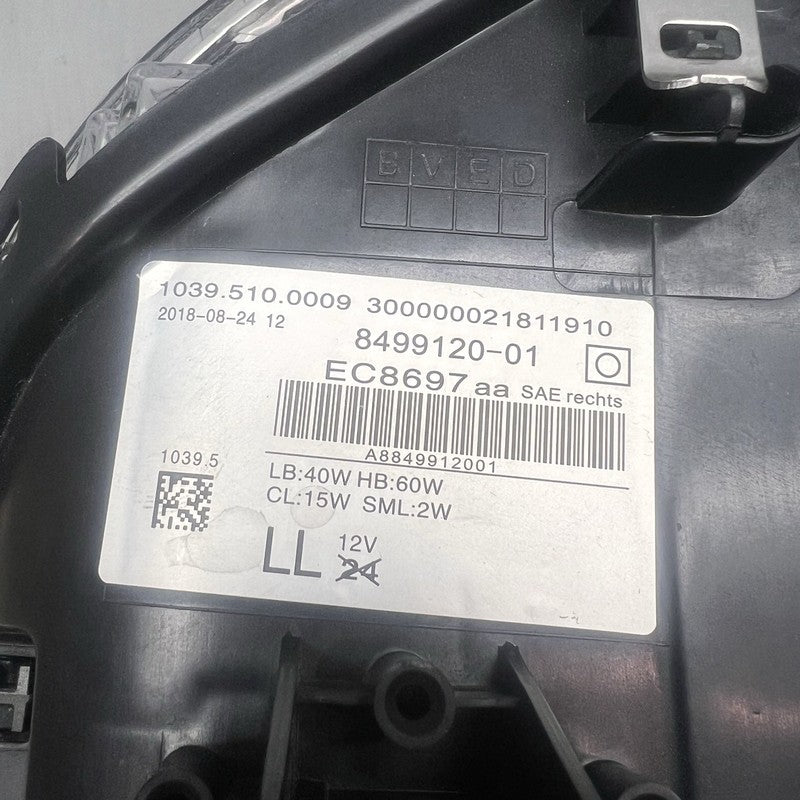 8499120 BMW 540 HEADLIGHT RIGHT PASSENGER 550 2018 2019 2020 OEM 8499120