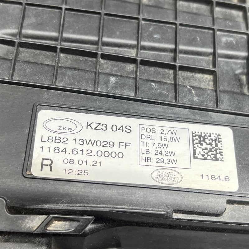 L8B2-13W029-FF LAND ROVER DEFENDER HEADLIGHT RIGHT PASSENGER LED 2020 2021 2022 L8B2-13W029-FF