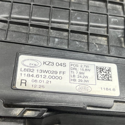 L8B2-13W029-FF LAND ROVER DEFENDER HEADLIGHT RIGHT PASSENGER LED 2020 2021 2022 L8B2-13W029-FF