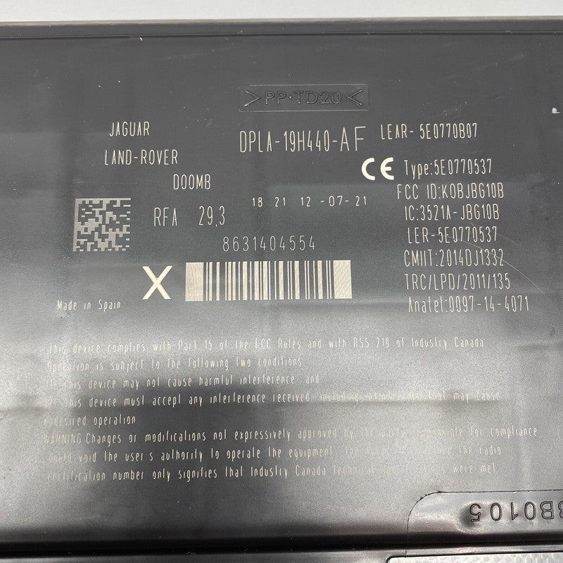 LR071651 /. DPLA-19H440-AF LAND ROVER LR4 CONTROL MODULE 2010 2011 2012 2013 2014 2015 2016 OEM LR071651