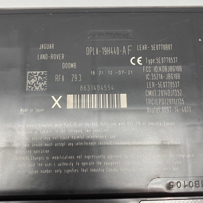 LR071651 /. DPLA-19H440-AF LAND ROVER LR4 CONTROL MODULE 2010 2011 2012 2013 2014 2015 2016 OEM LR071651