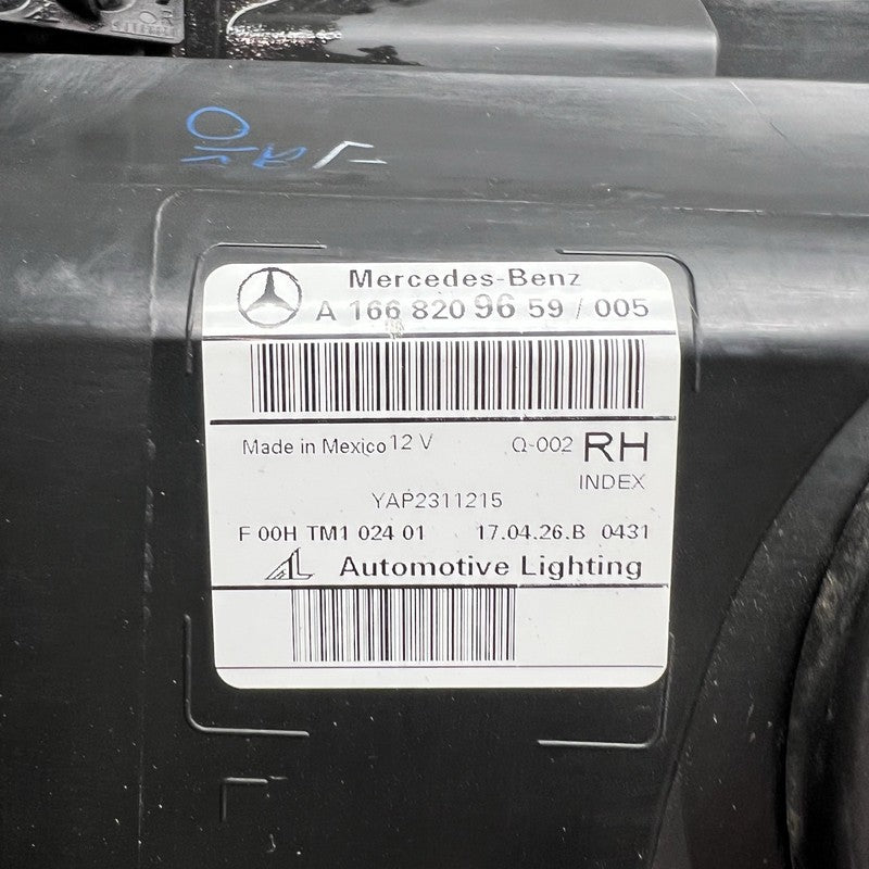 A1668209659 MERCEDES BENZ GLS 350 HEADLIGHT RIGHT PASSENGER 2016 2017 2018 2019 HALOGEN OEM