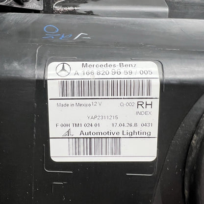 A1668209659 MERCEDES BENZ GLS 350 HEADLIGHT RIGHT PASSENGER 2016 2017 2018 2019 HALOGEN OEM