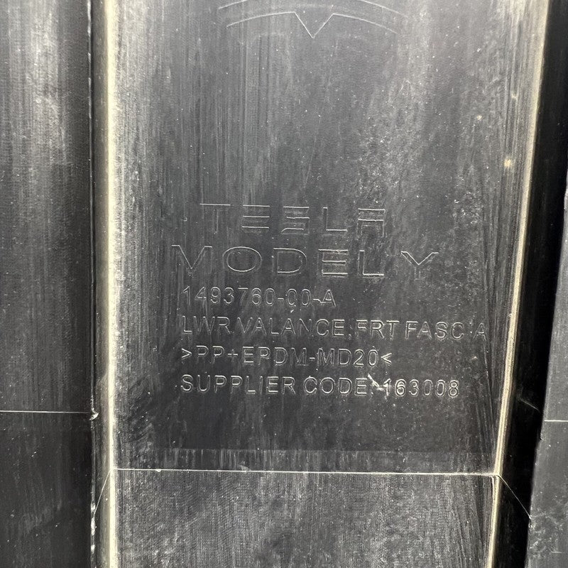 1493760-00-A TESLA MODEL Y FRONT LOWER SHIELD COVER 2020 2021 2022 2023 OEM 1493760-00-A