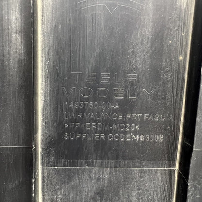 1493760-00-A TESLA MODEL Y FRONT LOWER SHIELD COVER 2020 2021 2022 2023 OEM 1493760-00-A