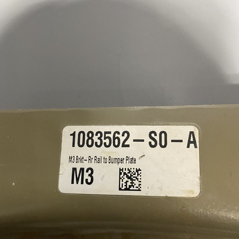 1083562-50-A TESLA MODEL 3 REAR BRACKET RAIL TO BUMPER PLATE 2017 2018 2019 2020