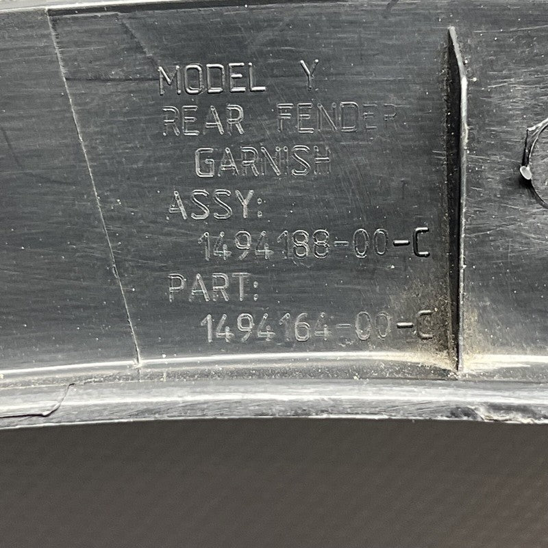1494187-00-C TESLA MODEL Y WHEEL FLARE MOLDING RIGHT REAR 2020 21 22 2023 OEM 1494187-00-C