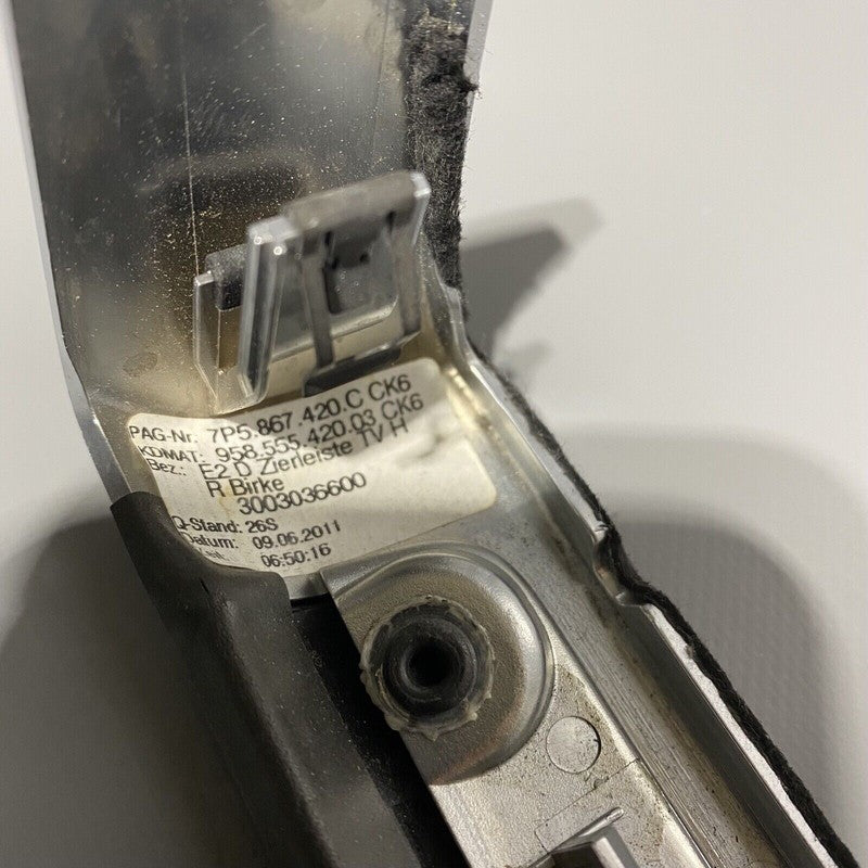 7P5867420C PORSCHE CAYENNE RIGHT REAR DOOR MOULDING TRIM 2011 2012 2013 2014 OEM 