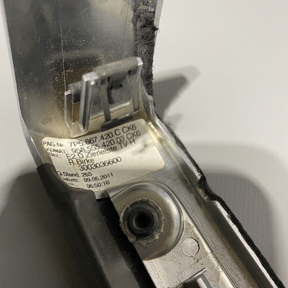 7P5867420C PORSCHE CAYENNE RIGHT REAR DOOR MOULDING TRIM 2011 2012 2013 2014 OEM 