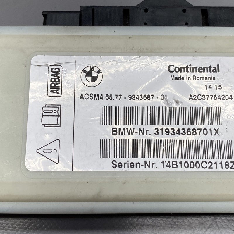 BMW X3 SAFETY CONTROL MODULE 6577-9343687-01 2012 2013 2014 2015 OEM