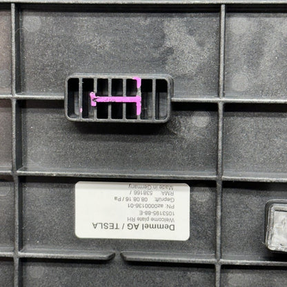 1053195-88-E TESLA MODEL X DOOR WELCOME PLATE COVER RIGHT 2016 2017 2018 2019 2020 OEM