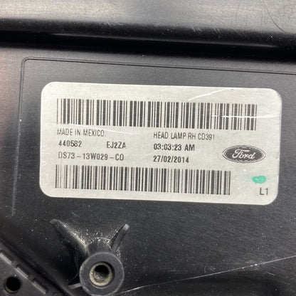 DS73-13W029-CD FORD FUSION HEADLIGHT RIGHT PASSENGER 2013 2014 2015 2016 HALOGEN DS73-13W029-CD