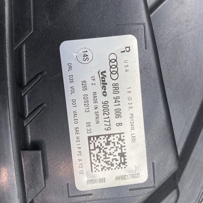 8R0941006B AUDI Q5 HEADLIGHT RIGHT SIDE 8R0941006B 2013 2014 2015 2016 BI XENON-LED OEM