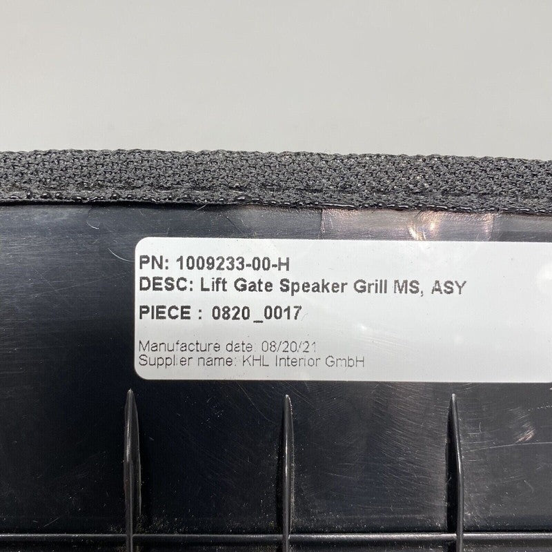 1009233-00-H TESAL MODEL S LIFTGATE SEAPKER COVER 2012 2013 2014 2015 OEM 1009233-00-H