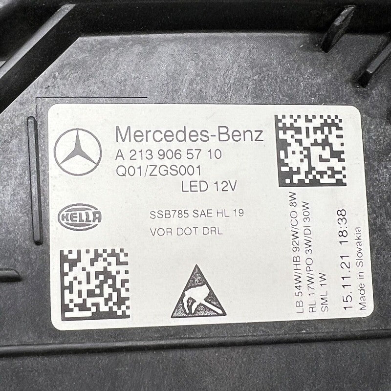 E350 MERCEDES BENZ E350 HEADLIGHT LEFT DRIVER MULTIBEAM LED 2021 2022 2023 OEM 