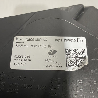 J9D3-13W030-FC JAGUAR I-PACE HEADLIGHT X590 LEFT DRIVER FULL LED 2019 2020 2021 OEM