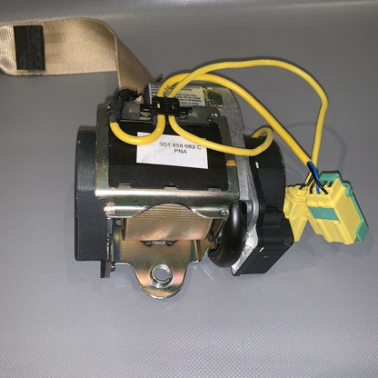 3D1858663C VOLKSWAGEN PHAETON 3D SEAT BELT LEFT FRONT 2004 2005 2006 BEIGE OEM