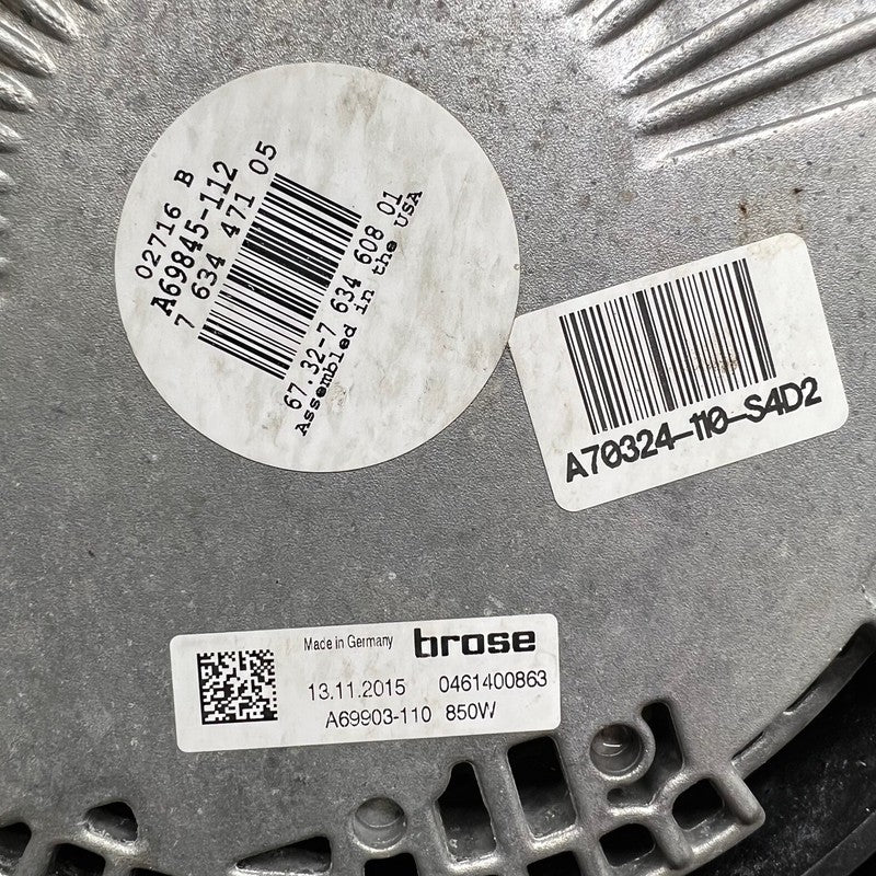 BMW X5 X6 RADIATOR COOLING FAN 2014 2015 2016 2017 2018 OEM 7634608