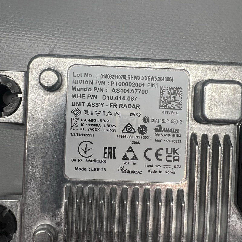 PT00002001 RIVIAN R1T FRONT RADAR SENSOR 2021 2022 2023 OEM PT00002001