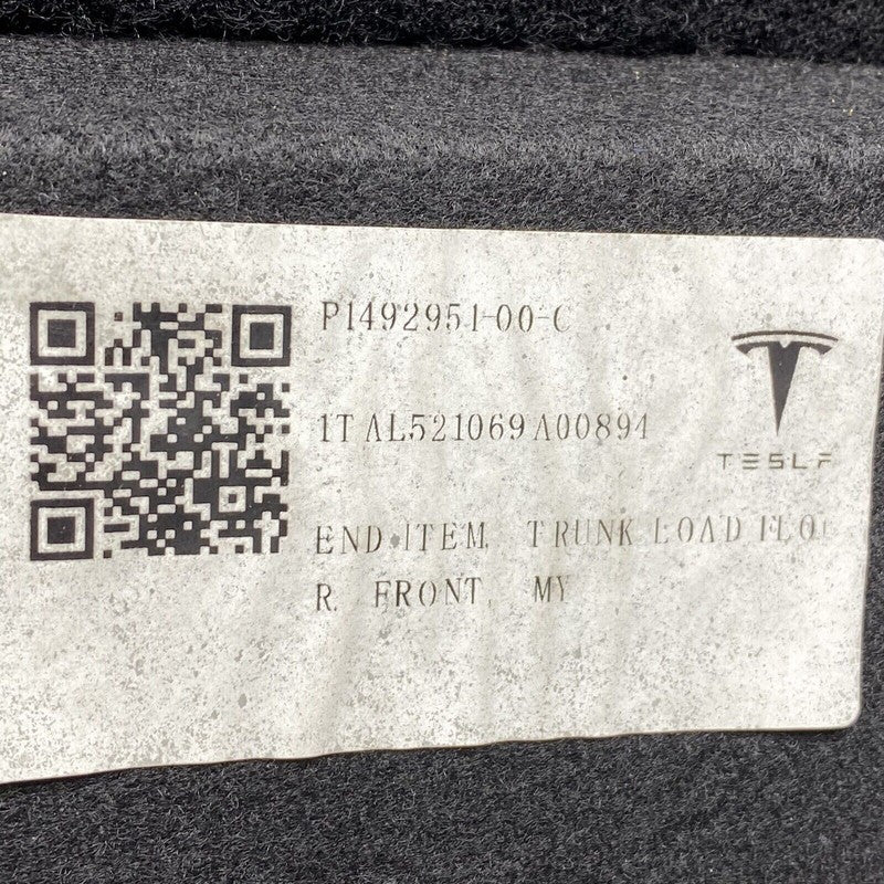 1492951-00-C TESLA MODEL Y TRUNK LOAD FLOOR FRONT 2020 2021 2022 2023 OEM 1492951-00-C